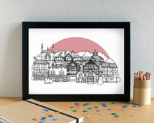 Aigburth Liverpool Skyline Landmarks Art Print - can be personalised