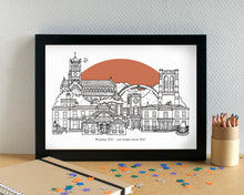 Mossley Hill Liverpool Skyline Landmarks Art Print - can be personalised