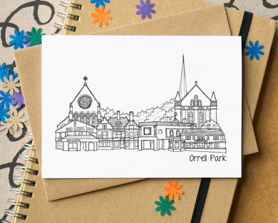 Orrell Park Liverpool Landmarks Greetings Card