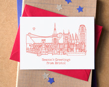 Personalised Christmas Skyline Greetings Card