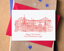 Personalised Christmas Skyline Greetings Card