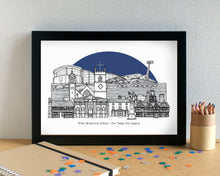 West Bromwich Albion Print - skyline featuring The Hawthorns - unframed