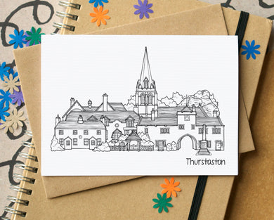 Thurstaston Wirral Skyline Greetings Card