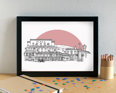 Waterloo Merseyside Skyline Landmarks Art Print - can be personalised