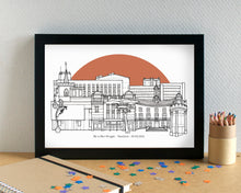 Watford Skyline Landmarks Art Print - can be personalised