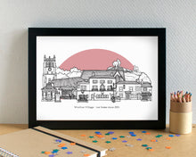 Woolton Village Liverpool Skyline Art Print - can be personalised
