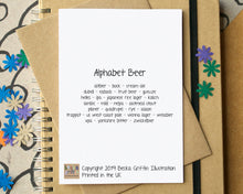 Beer Alphabet Greetings Card