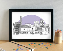 Carlisle Skyline Landmarks Art Print - can be personalised