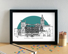 Chester Skyline Landmarks Art Print - can be personalised