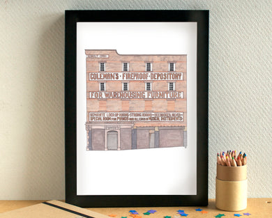 Coleman's Fireproof Depository Liverpool Art Print