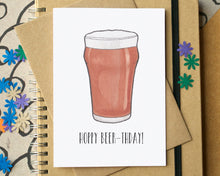 "Hoppy Beer-thday" Funny Birthday Card