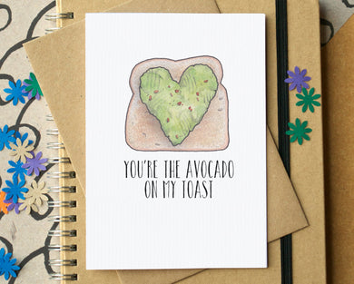 Avocado on Toast Funny Love Card
