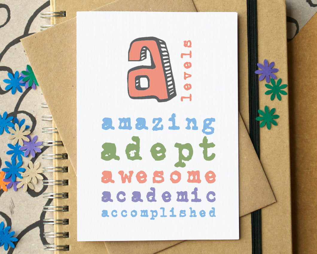 A-Level Exam Results Congratulations Card – BeckaGriffin