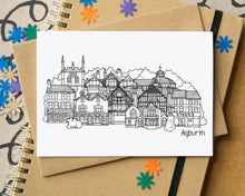 Aigburth Liverpool Skyline Landmarks Greetings Card