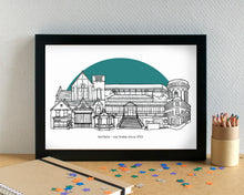 Anfield Neighbourhood Liverpool Skyline Art Print - can be personalised