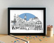 Athens Skyline Landmarks Art Print - can be personalised - unframed