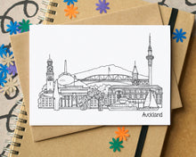 Auckland Landmarks Skyline Greetings Card