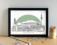 Auckland Skyline Landmarks Art Print - can be personalised