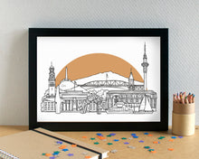 Auckland Skyline Landmarks Art Print - can be personalised