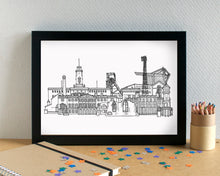 Barnsley Skyline Landmarks Art Print - can be personalised