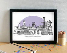 Barnsley Skyline Landmarks Art Print - can be personalised