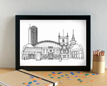 Basingstoke Skyline Landmarks Art Print - can be personalised