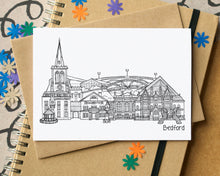 Bedford Skyline Landmarks Greetings Card