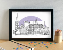 Belle Vale Liverpool Skyline Art Print - can be personalised