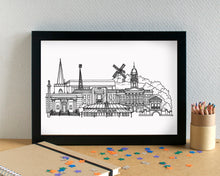 Birkenhead Wirral Skyline Landmarks Art Print - can be personalised