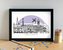 Birkenhead Wirral Skyline Landmarks Art Print - can be personalised