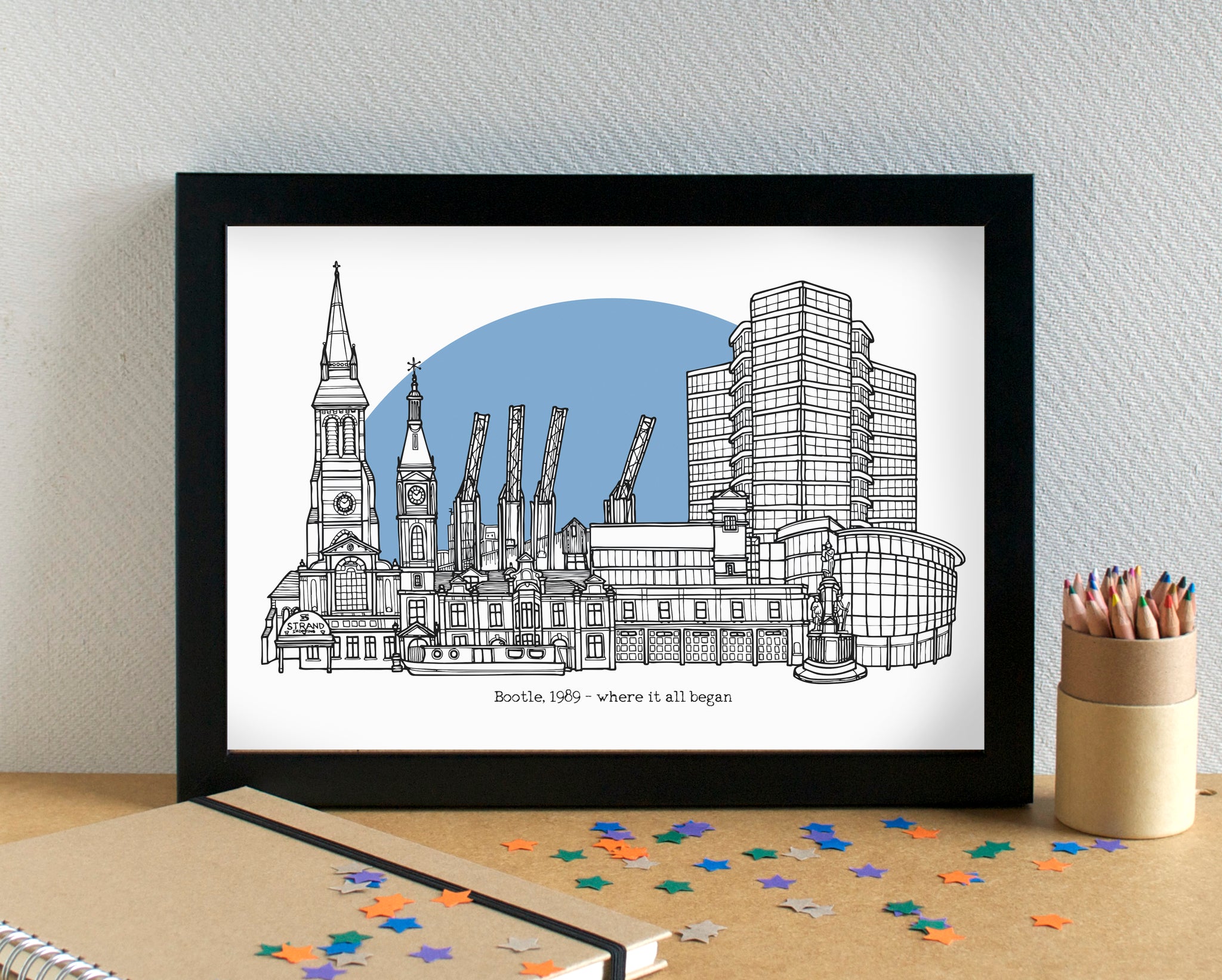 Bootle Skyline Landmarks Art Print - can be personalised – BeckaGriffin