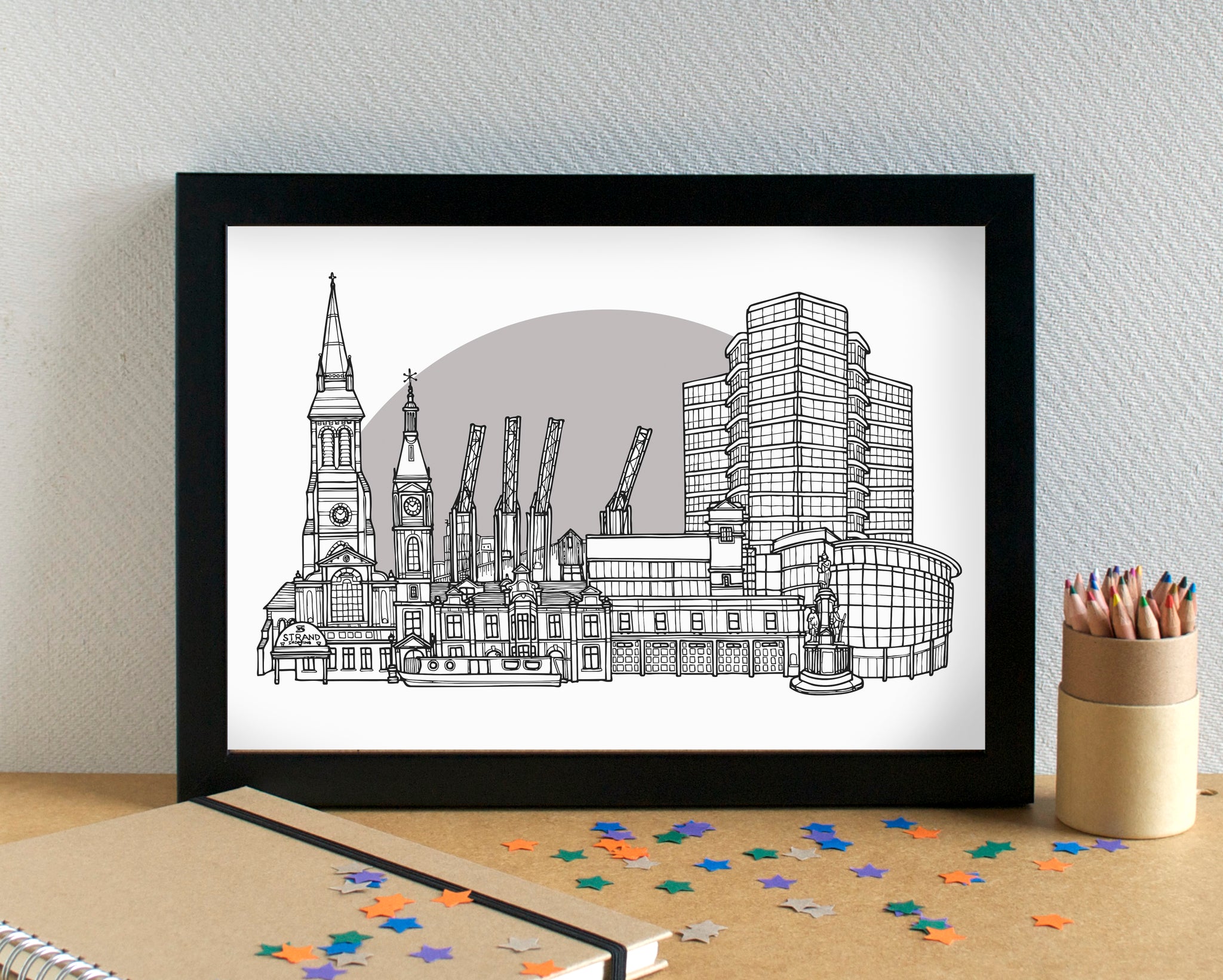 Bootle Skyline Landmarks Art Print - can be personalised – BeckaGriffin