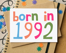 Custom Age Born in... Birthday Card - can be personalised