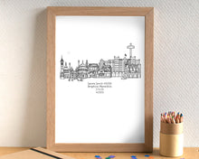 Personalised Marathon Runner Skyline Print