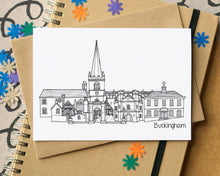Buckingham Skyline Landmarks Greetings Card