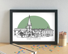 Buckingham Skyline Landmarks Art Print - can be personalised - unframed