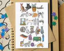Cat Alphabet Greetings Card