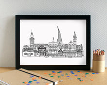 Chesterfield Skyline Landmarks Art Print - can be personalised