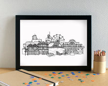 Cleethorpes Skyline Landmarks Art Print - can be personalised