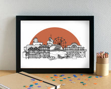 Cleethorpes Skyline Landmarks Art Print - can be personalised