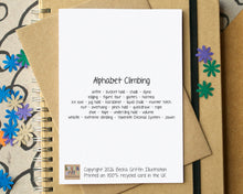 Climbing Alphabet Greetings Card