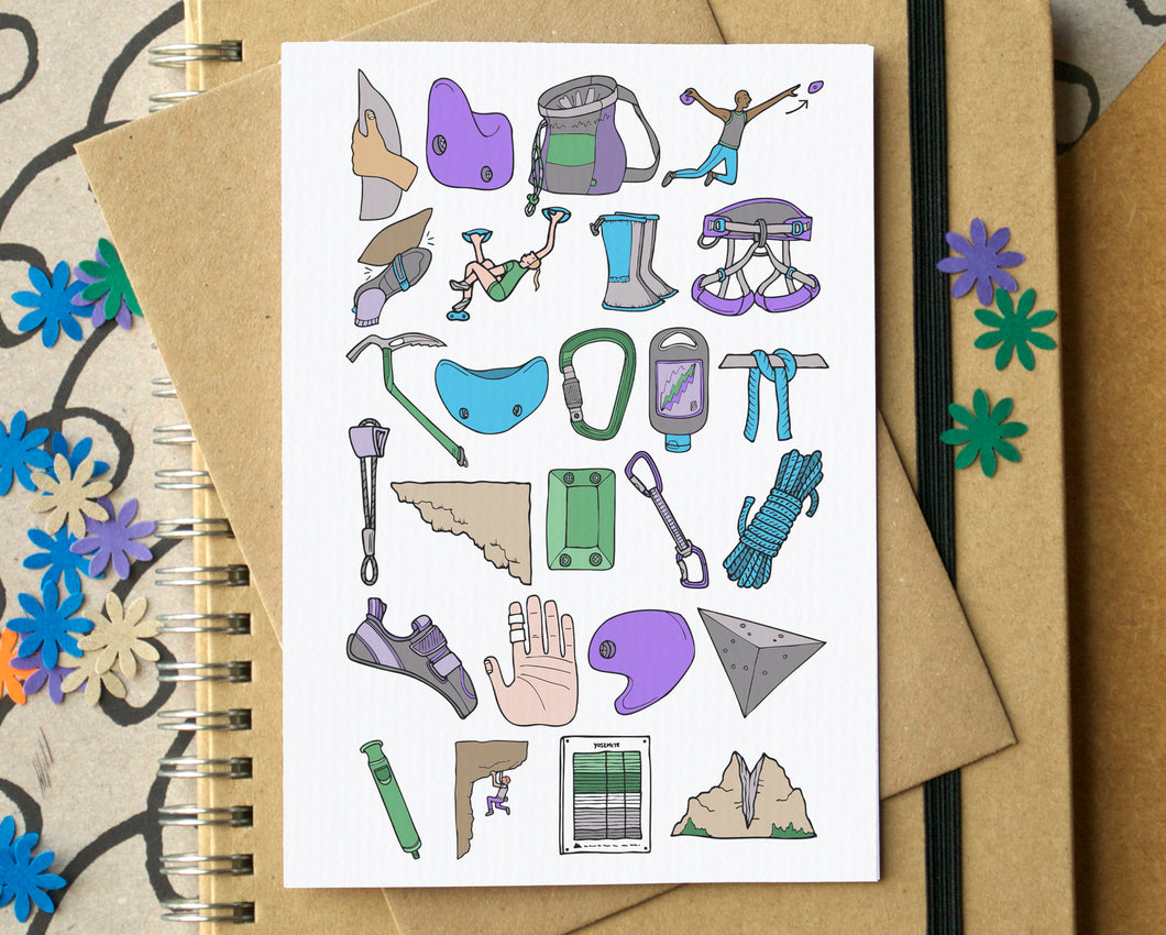 Climbing Alphabet Greetings Card