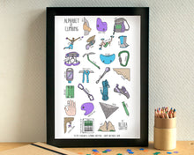 Climbing Alphabet Art Print