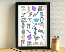 Climbing Alphabet Art Print