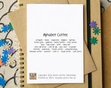 Coffee Alphabet Greetings Card