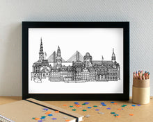 Copenhagen Skyline Landmarks Art Print - can be personalised