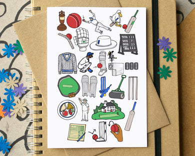 Cricket Alphabet Greetings Card