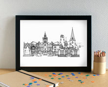 Crosby Merseyside Skyline Landmarks Art Print - can be personalised