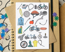 Cycling Alphabet Greetings Card
