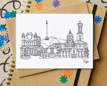 Elgin Skyline Landmarks Greetings Card